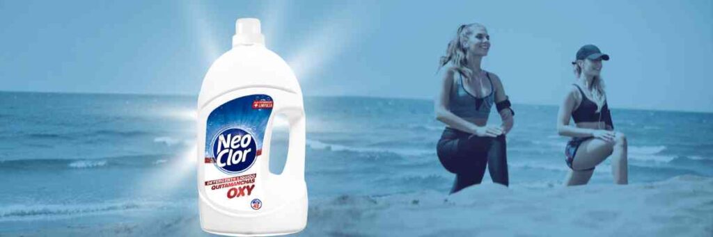 Lavar ropa de deporte con Detergente Liquido Neoclor OXY